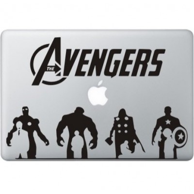 The Avengers (2) MacBook Decal Black Decals